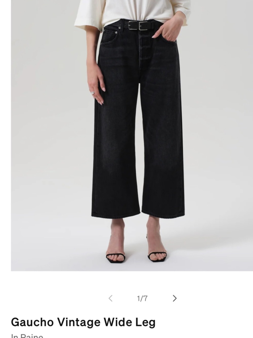 Black faded Jeans- Style Gaucho by CoH
Brand new
